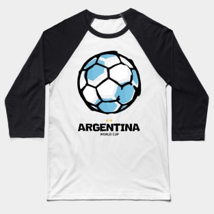 Argentina Football Country Flag Baseball T-Shirt